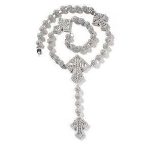 Silver 4 Cross Necklace With 372 F